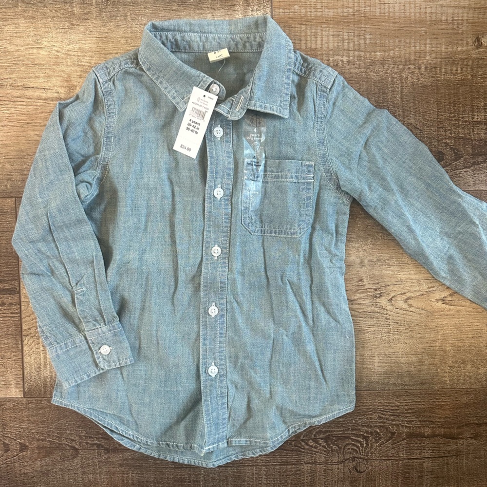 NWT Baby Gap Denim Buttondown